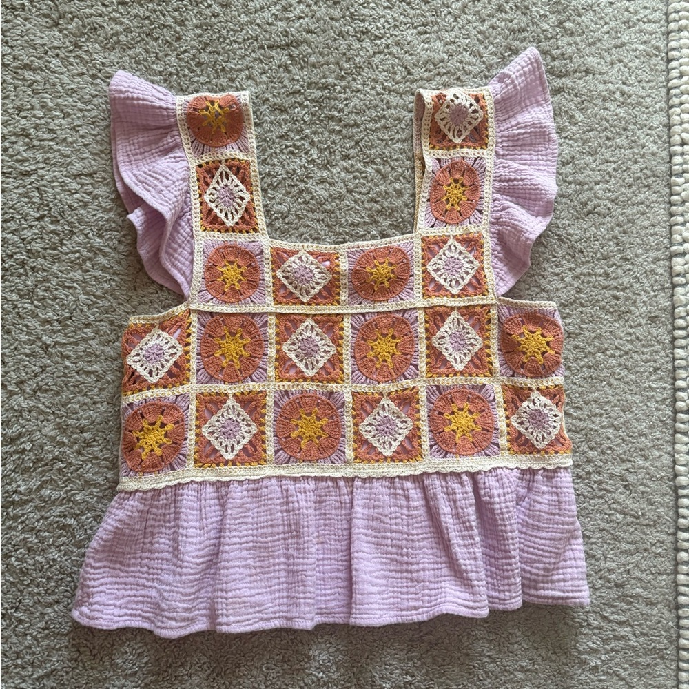 Entro Multicolor Crochet Top